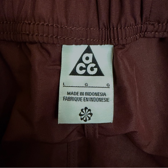 Nike ACG Trail Shorts Brown/Burgundy Outdoor Hiking Pocket CZ6704-227 Men Size L - Picture 7 of 8
